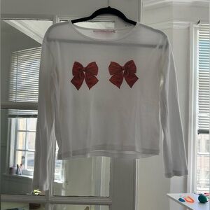 Lisa Says Gah bow tie long sleeve t shirt